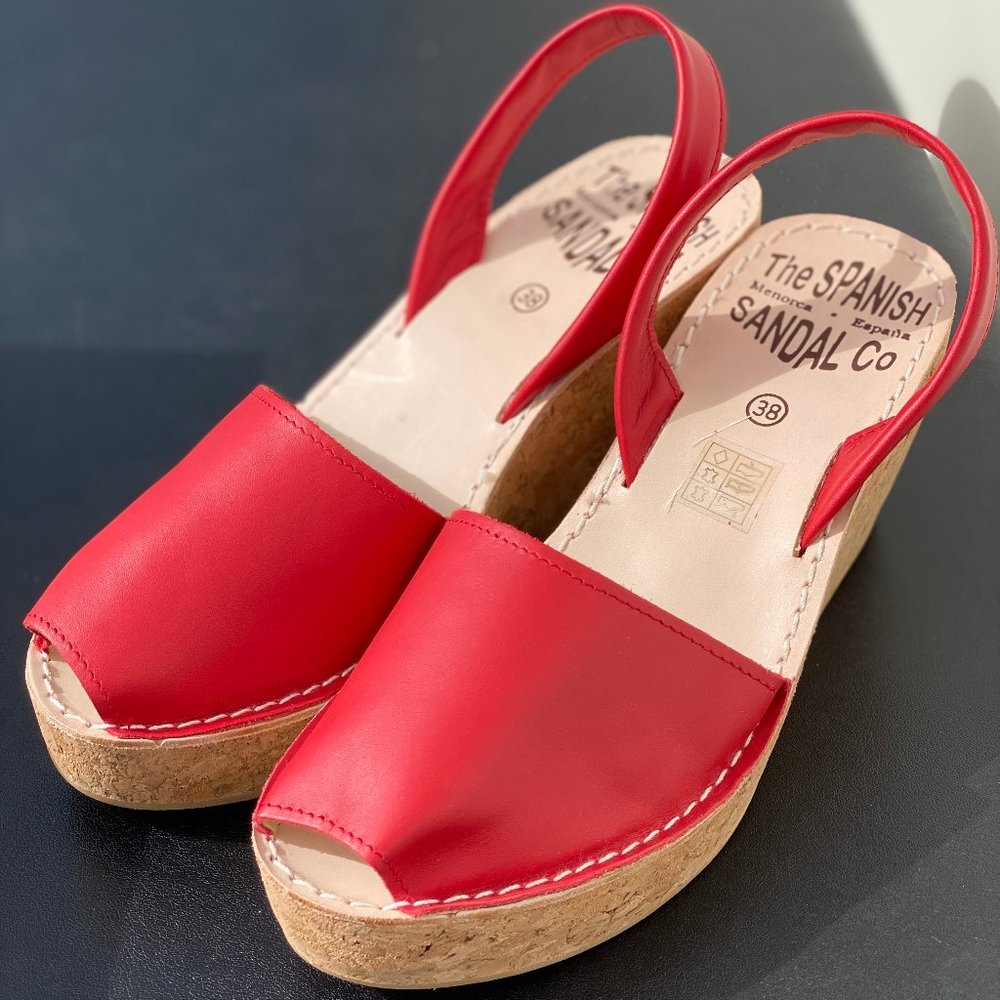 Spanish Sling Platform Sandals (Never worn)